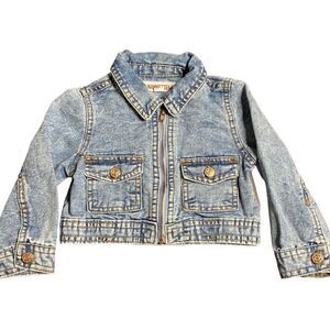 NANNETTE Baby 2T Zip Denim Jean Jacket